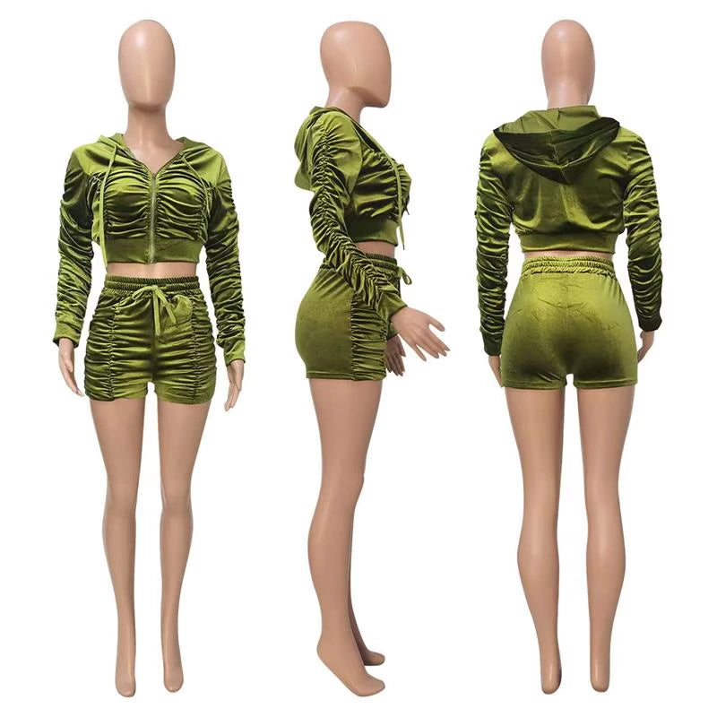 Women's Clothing 2-Piece Set Women's 2 Pieces Set Sweater Suit Short