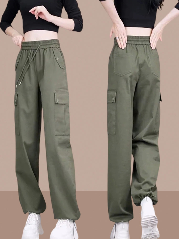 Women's Loose High Waist All-Matching Jogger Pants Harem Overalls