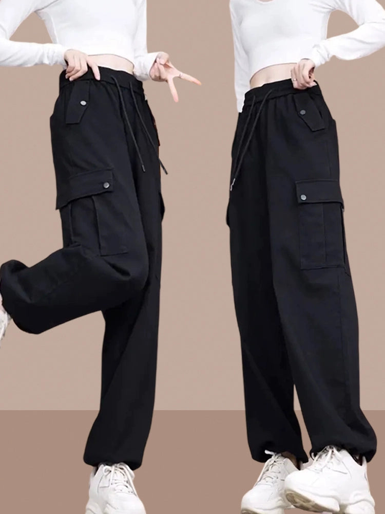 Women's Loose High Waist All-Matching Jogger Pants Harem Overalls