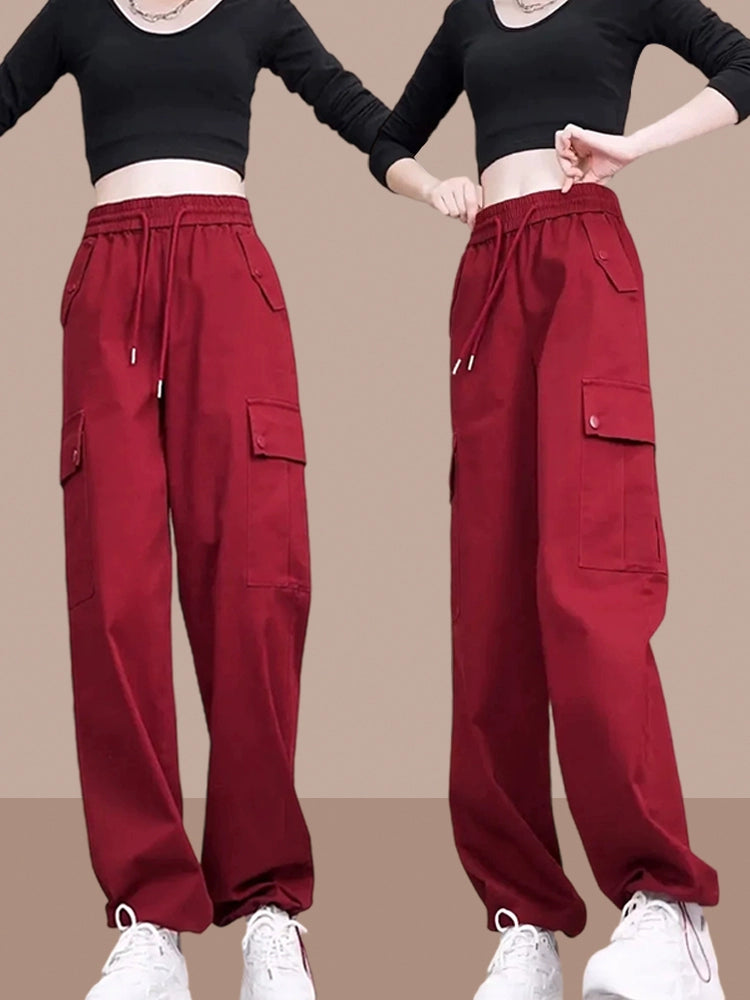 Women's Loose High Waist All-Matching Jogger Pants Harem Overalls