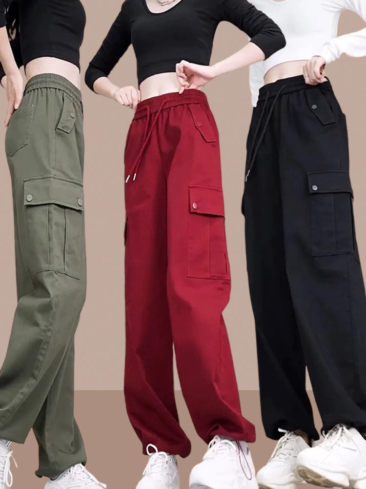 Women's Loose High Waist All-Matching Jogger Pants Harem Overalls