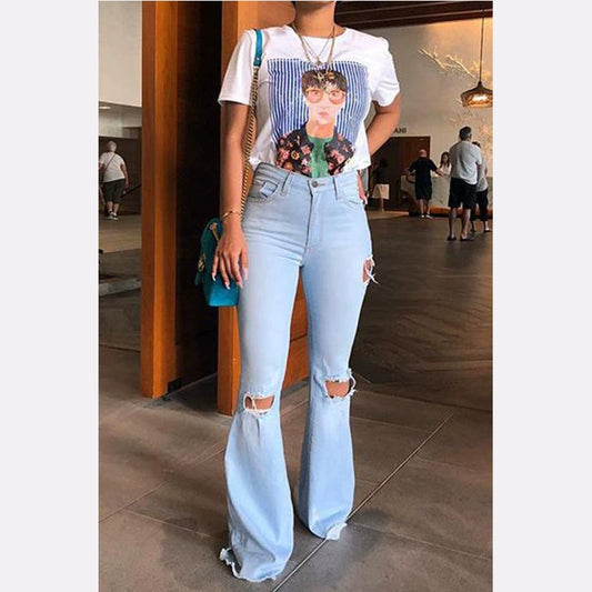 Women's Cropped Denim Pants