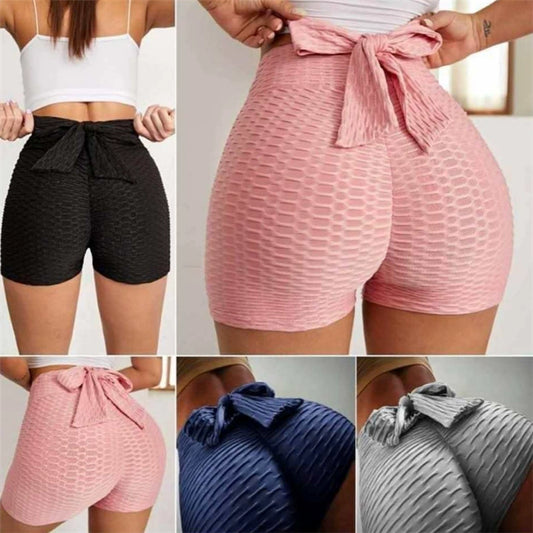 bubble shorts outfit Solid Color Fashion Sports High Waist Shorts
