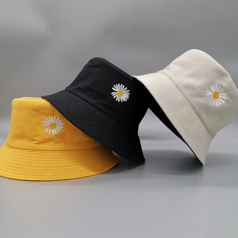 Double-sided Wearing Cap Solid Color Bucket Hat Unisex Sun Hat Reversible Fisherman Hat