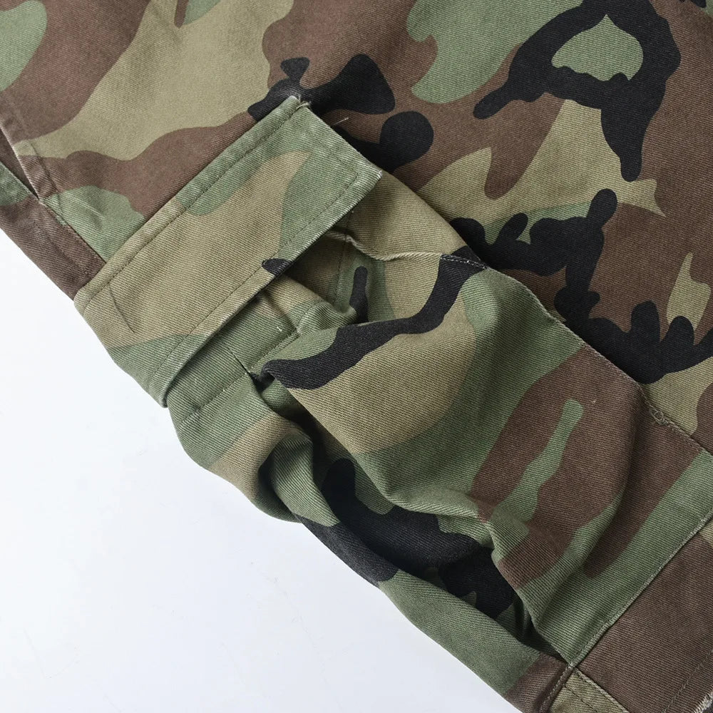 New Arrival High Quality Summer Fashion Casual Camouflage Camo Trousers Women Shorts Cargo Pocket Half Pants for Ladies