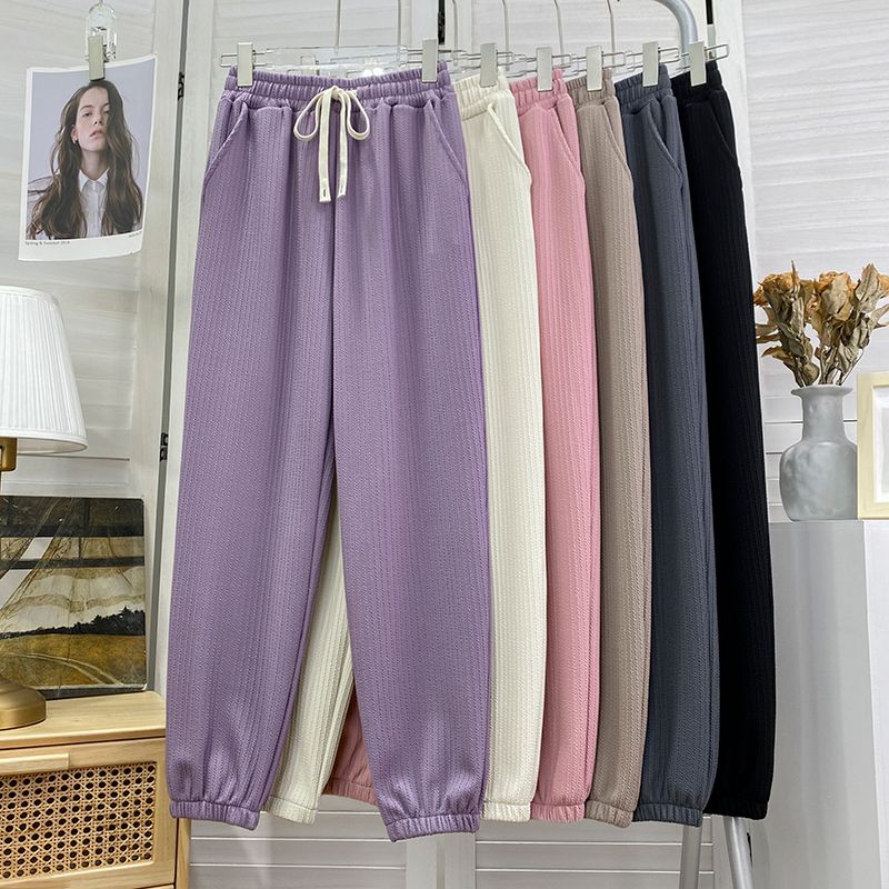 Women Sweatpants Spring Autumn Elastic Waist Harem Pants Drape Loose Pants Loose Comfy Straight Casual Pants Sports Sweatpants