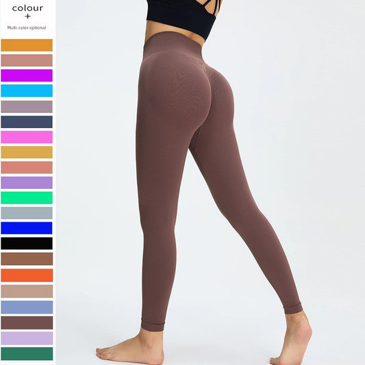 Flow High Waisted Butt Lifting Leggings High Waist Hip Lift Fitness Pants Women's High Elastic Quick-Drying Tight Sports Pants