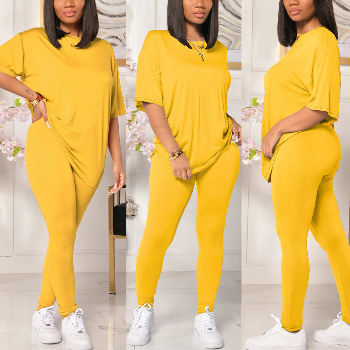 Women's Casual 2 Piece Outfits 2024 Sweatshirt and Sweatpant Jogger Sets Tracksuits