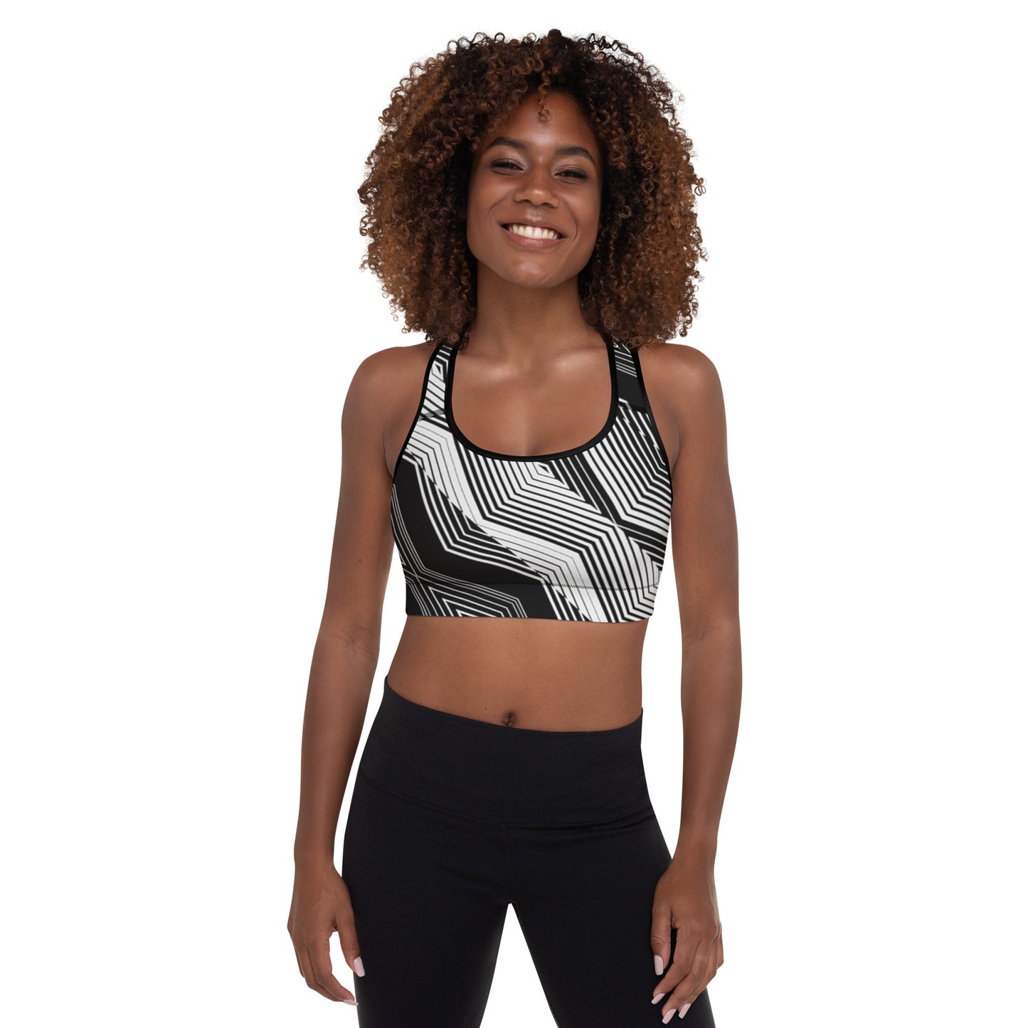 Sports mesh Padded Sports Black and white CTS Bra