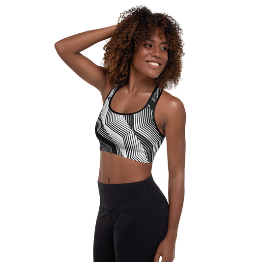 Sports mesh Padded Sports Black and white CTS Bra