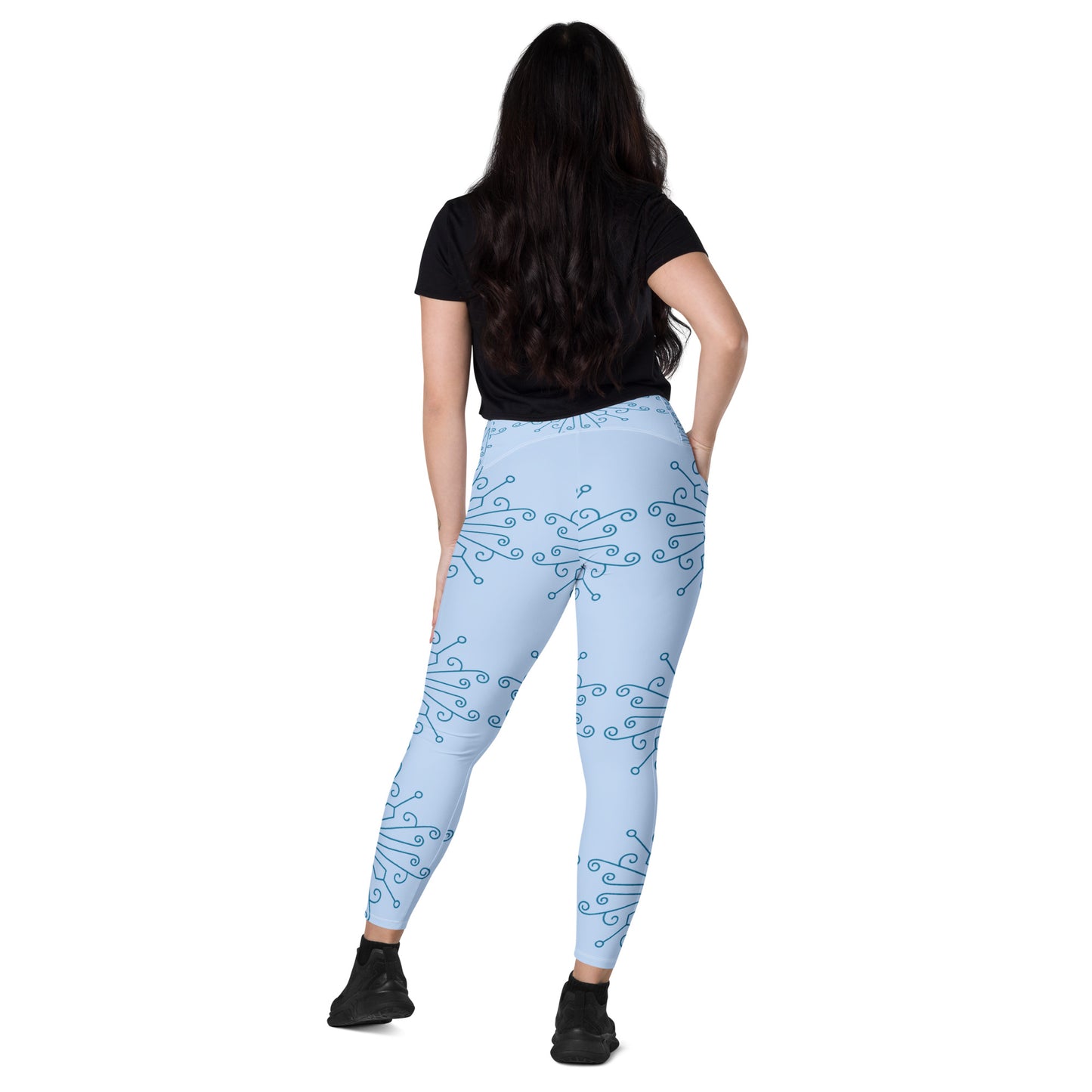 Sports mesh Leggings with CTS pockets Sky Blue