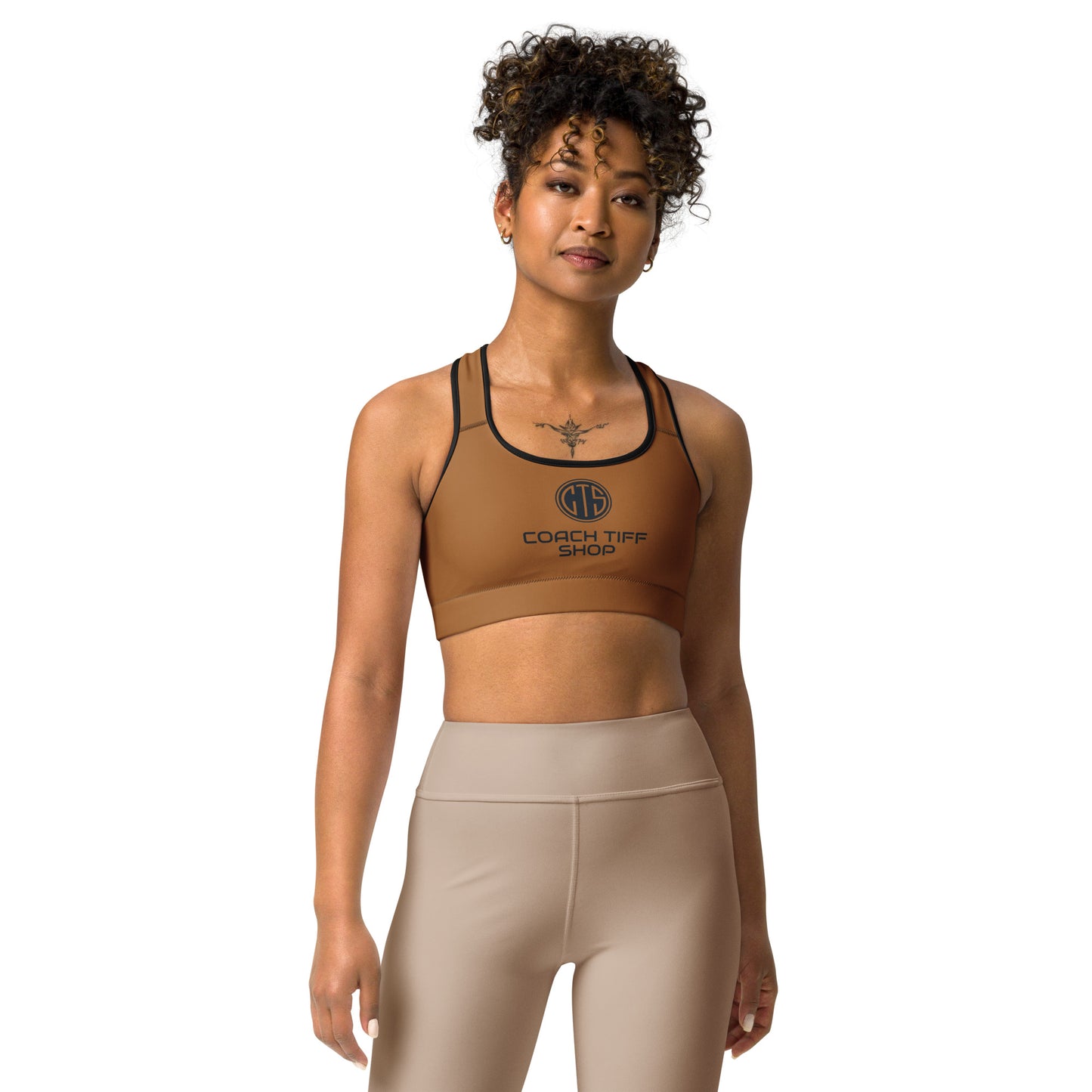 Coach Tiff Shop Sports Bra - Brown