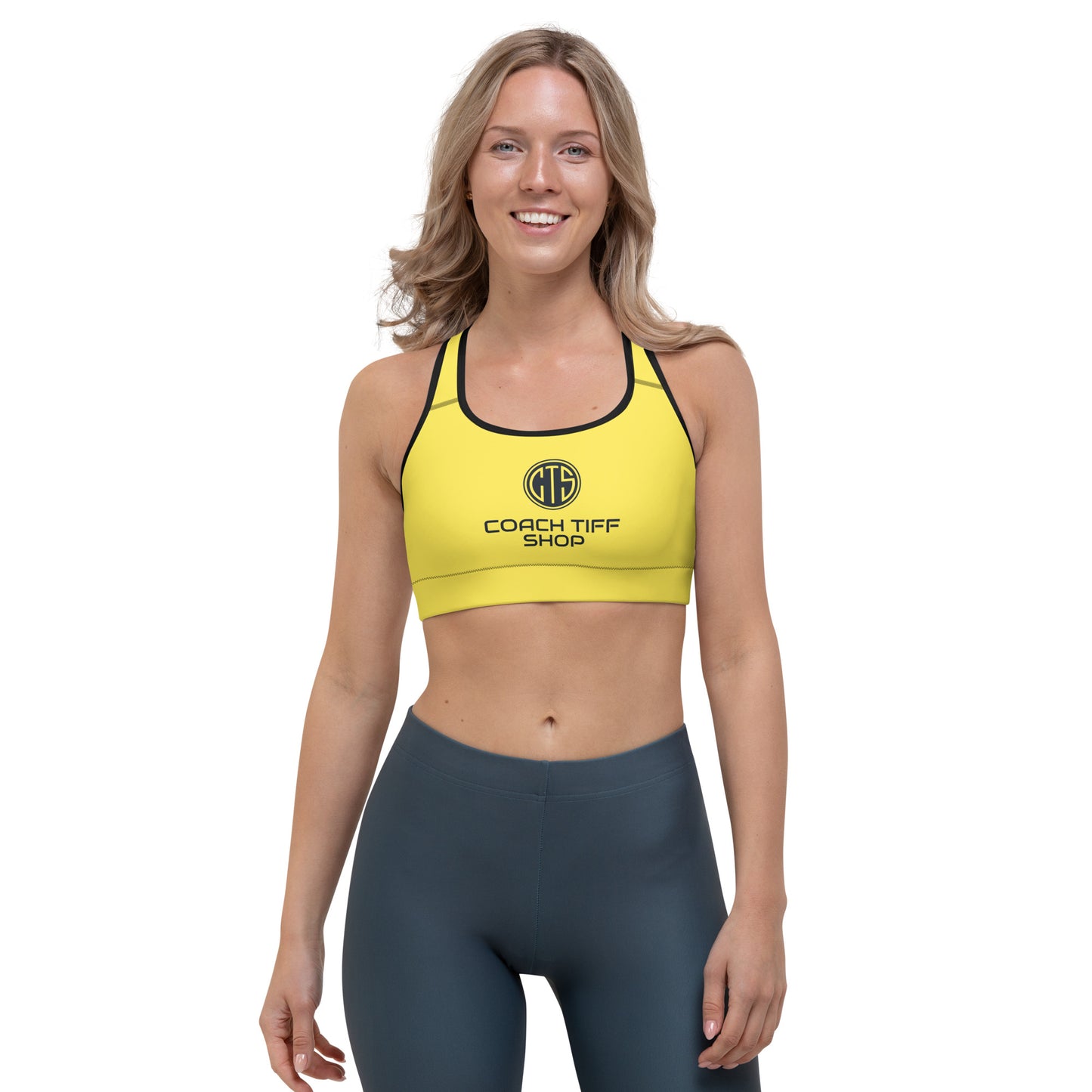 Coach Tiff Shop Sports Bra Yellow!