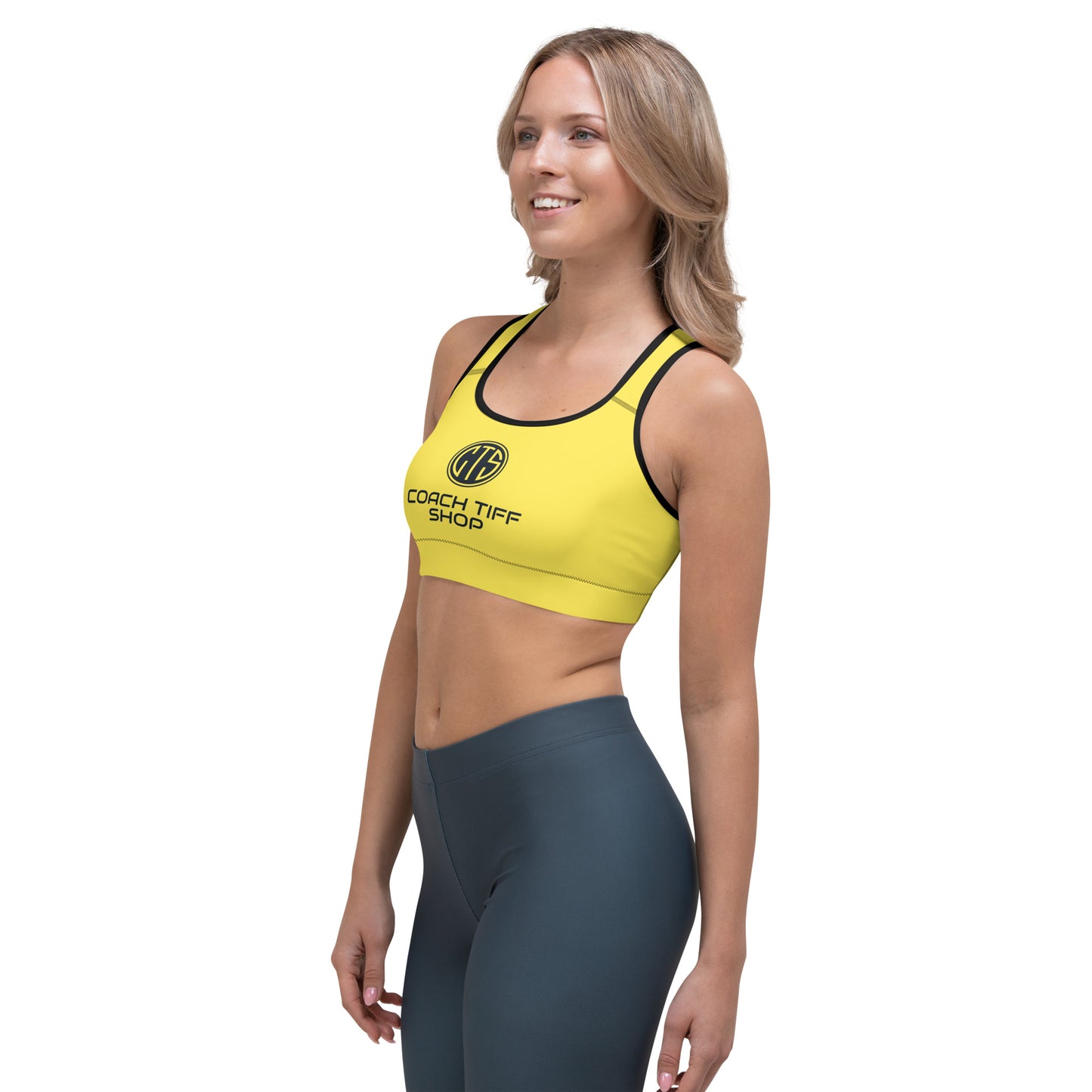 Coach Tiff Shop Sports Bra Yellow!