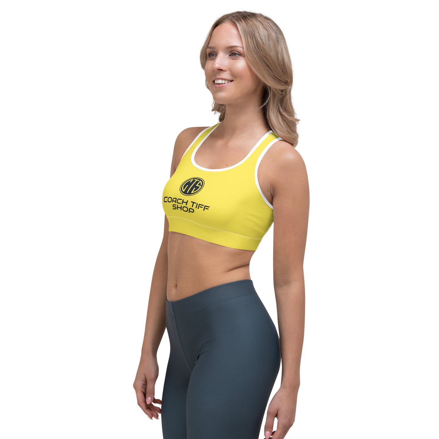 Coach Tiff Shop Sports Bra Yellow!